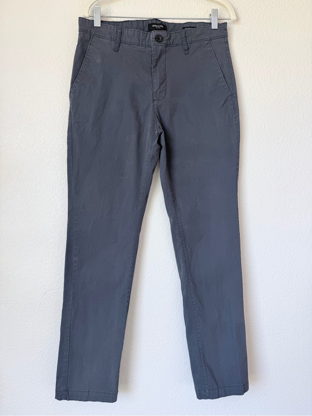 Kenneth Cole New York Men’s Tapered Fit Chino Pants Gray 30x30
